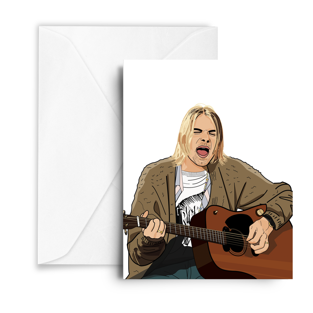 Kurt Cobain Nirvana Greetings Card