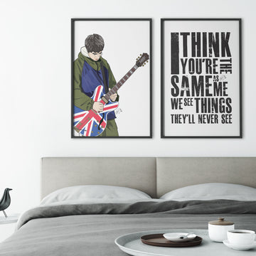 Noel Gallagher + Live Forever A2 Print Set
