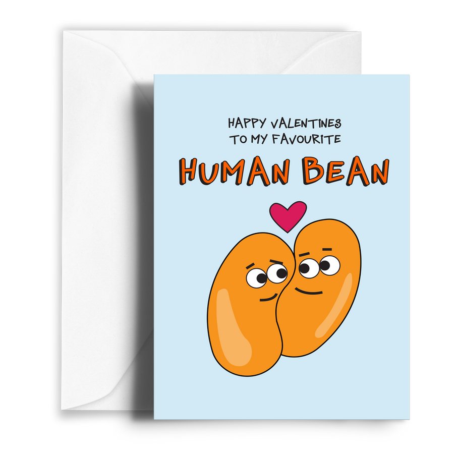 Human Bean Valentines Card