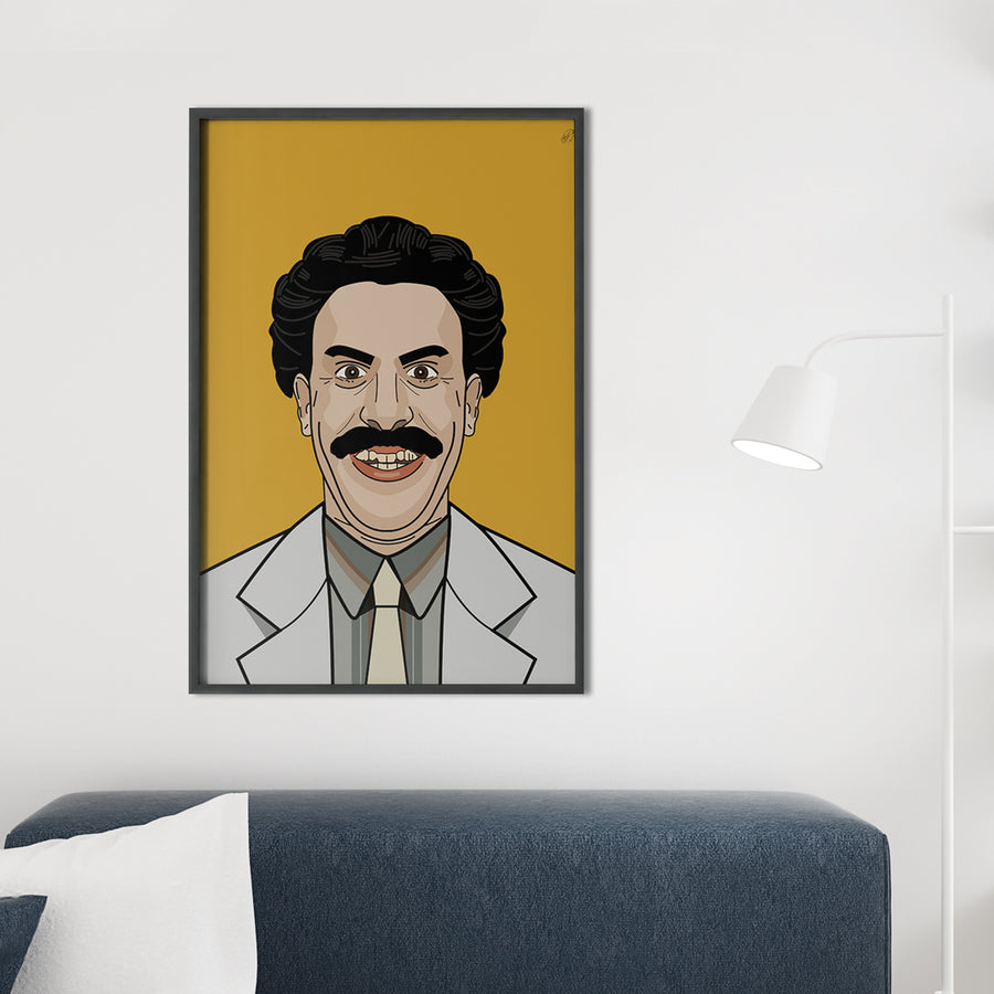Inspired by Borat Portrait ART PRINT