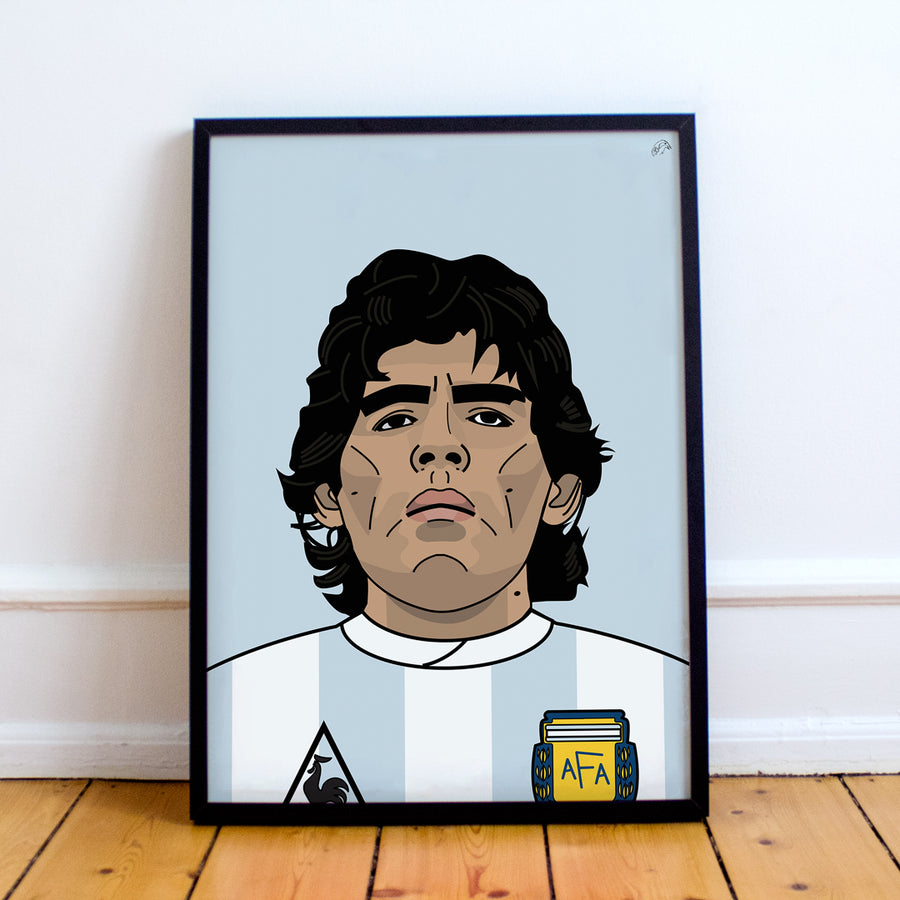 Inspired by Diego Maradona Portrait ART PRINT
