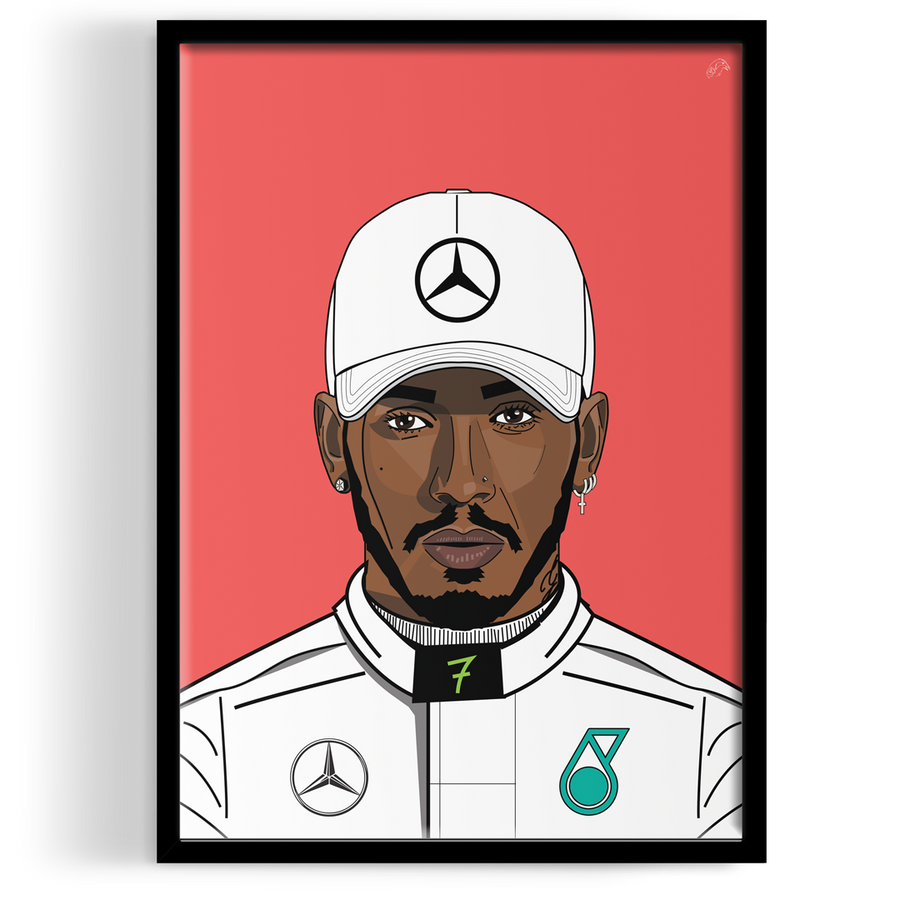 Inspired by Lewis Hamilton Portrait ART PRINT