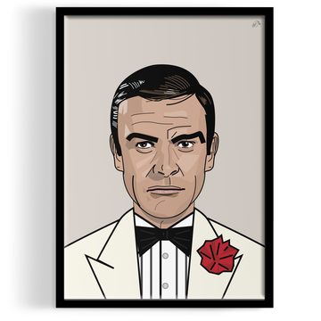 James Bond Portrait ART PRINT