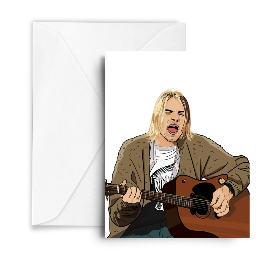 Kurt Cobain Nirvana Greetings Card