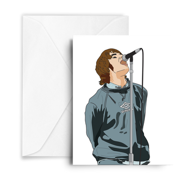 Liam Gallagher Oasis Greetings Card