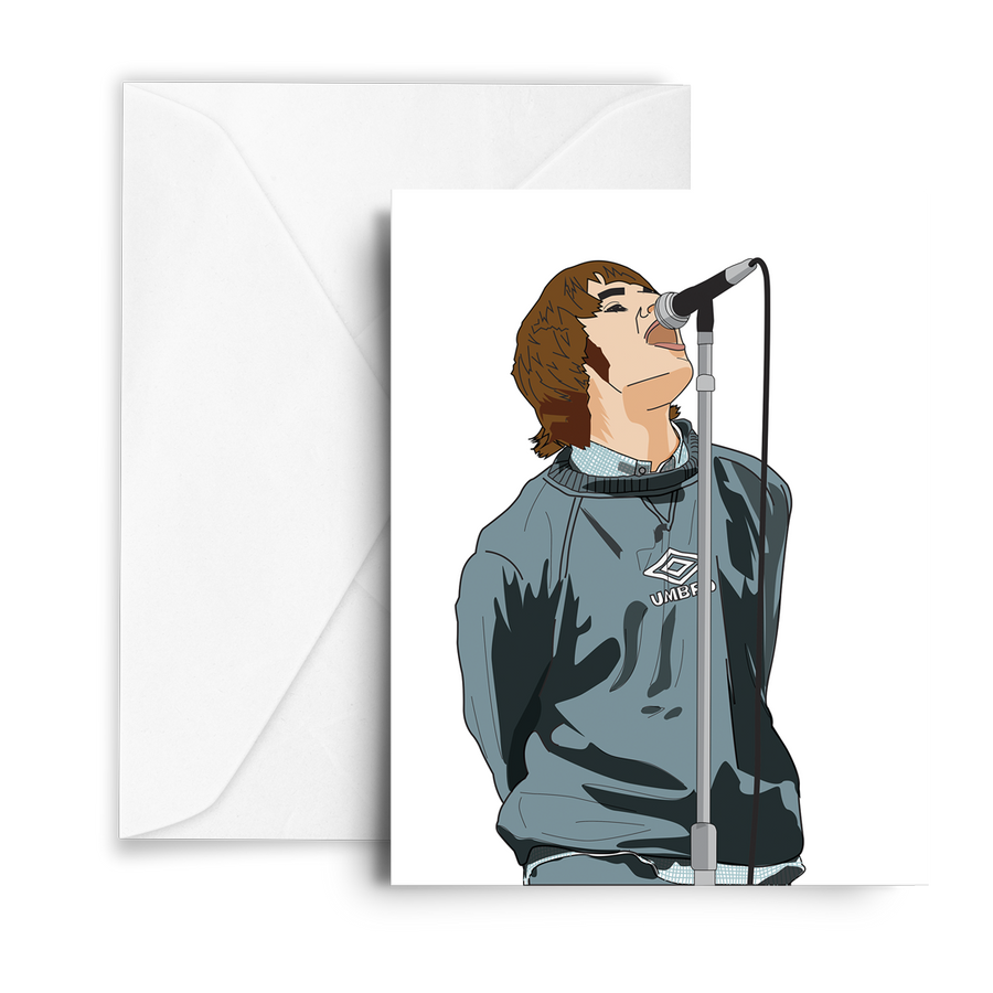 Liam Gallagher Oasis Greetings Card