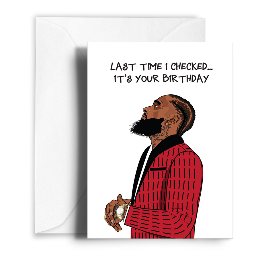 Nipsey Hussle Greetings Card